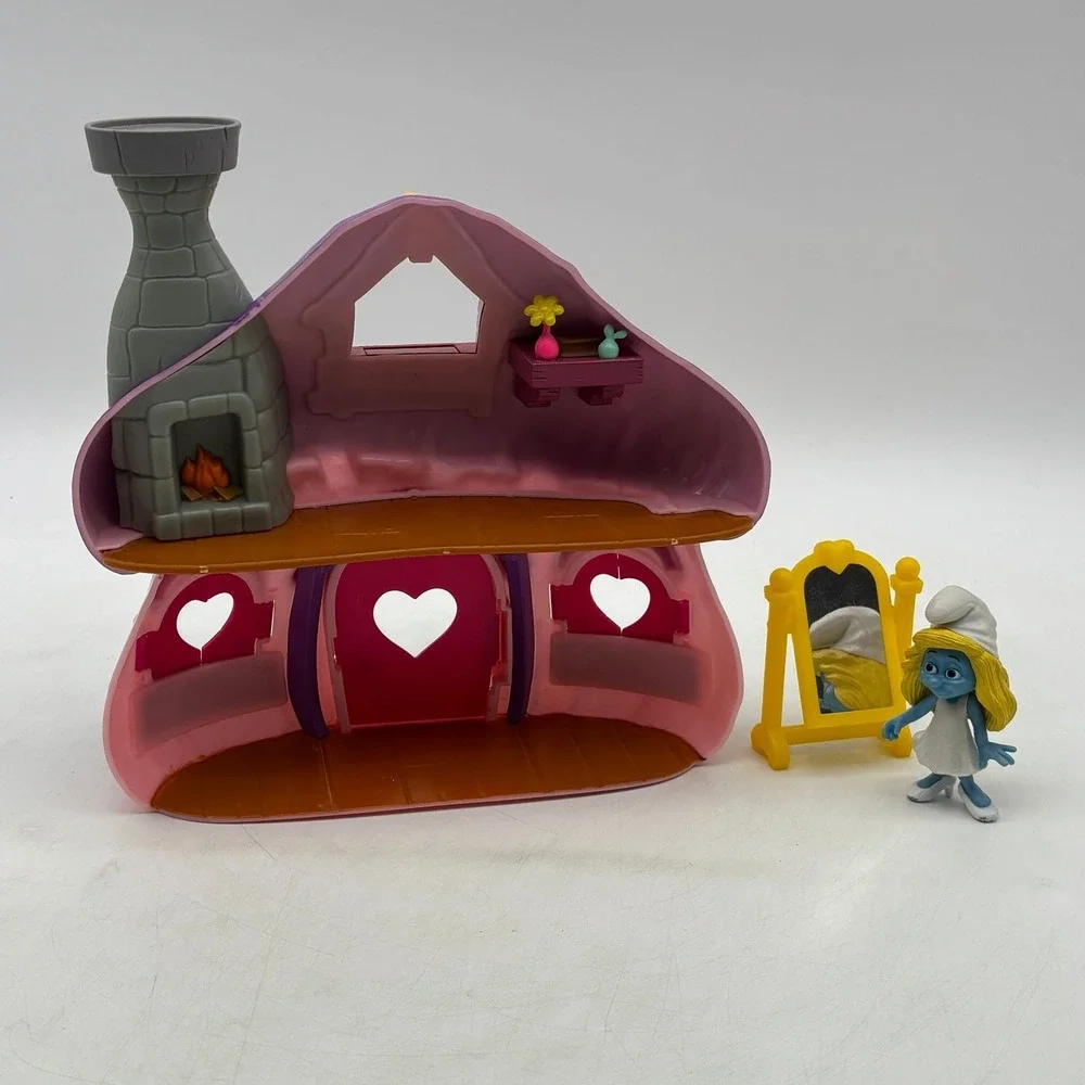 Smurfs Jakks Pacific Smurfette's Boutique House Playset Figure Pink Purple